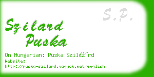 szilard puska business card